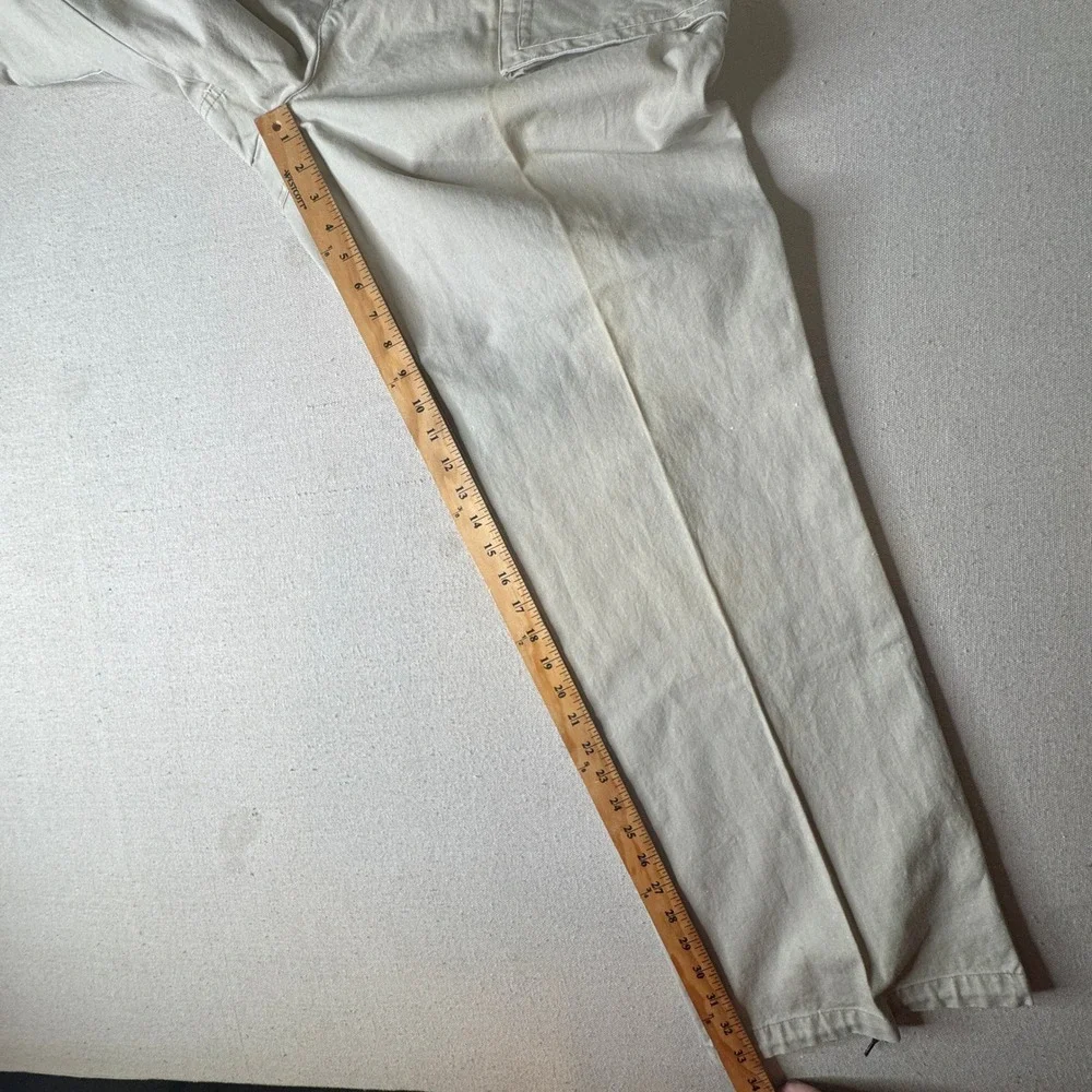 Ozark Wilderness Outfitters Men Tan Cotton Cargo Pants 38x34 TP814 Khaki Utility